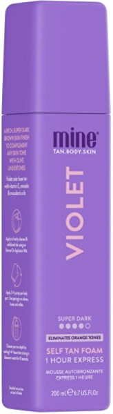 Samoopalovací pěna pro tmavě hnědé opálení s olivovým podtónem Violet (Self Tan Foam) 200 ml