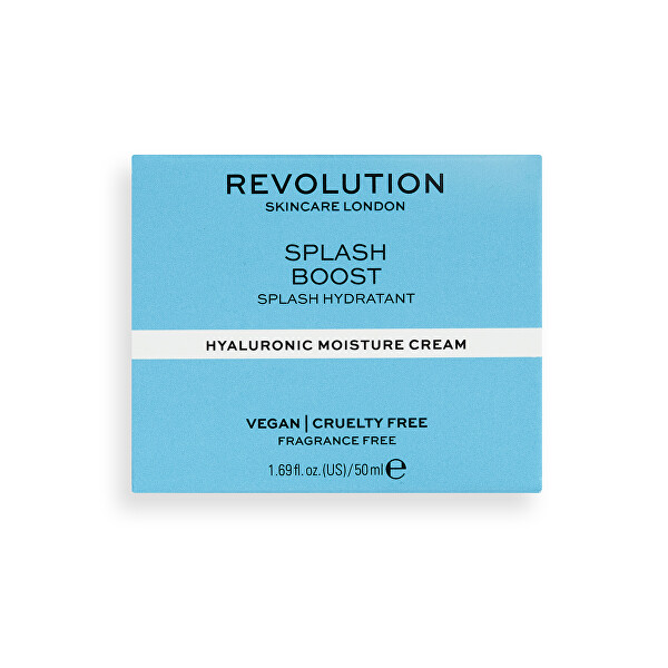 Hidratáló bőrápoló Revolution Skincare (Splash Boost with Hyaluronic Acid) 50 ml