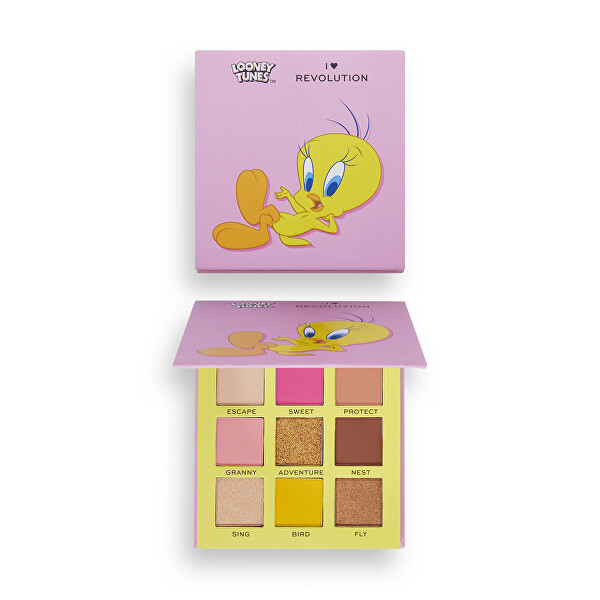 Paletka očních stínů Looney Tunes X Tweety (Mini Shadow Palette) 9 g