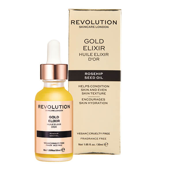 Pleťové sérum s šípkovým olejom ( Revolution Skincare Rosehip Seed Oil- Gold Elixir) 30 ml