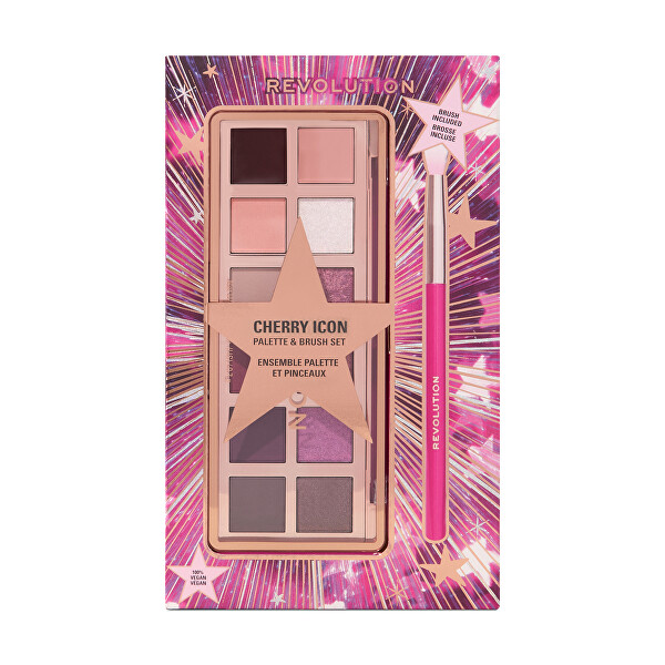 Dárková sada Cherie Icon Eye Shadow Palette and Brush Set