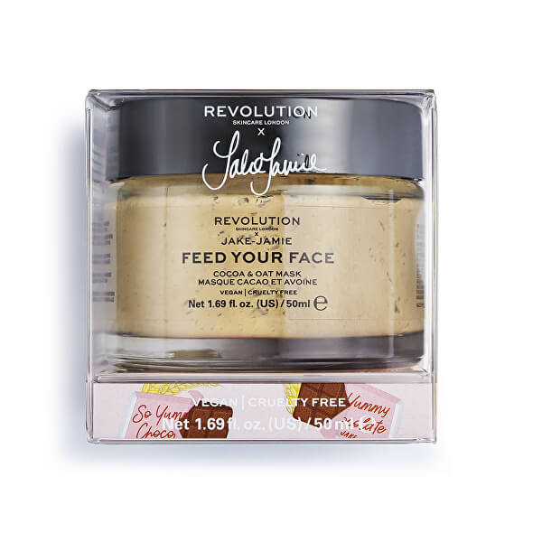 Vyhlazující a hydratační maska na obličej s vůní kakaového másla a ovesných vloček x Jake Jamie (Cocoa & Oat Moisturising Face Mask) 50 ml