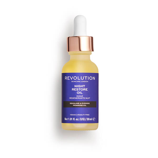 Hydratační sérum v oleji na noc Skincare Night Restore Oil (Squalana And Evening Primrose Oil) 30 ml