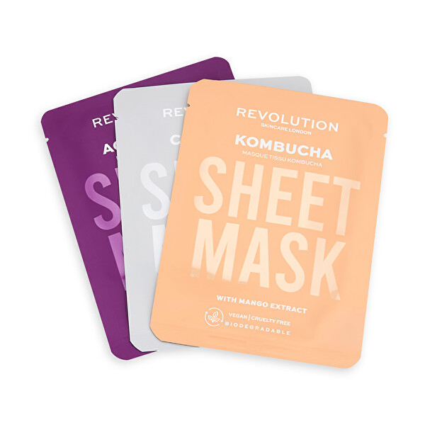Set de măști de față pentru piele mixtă Biodegradable (Combination Skin Sheet Mask)