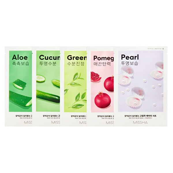 Dárková sada pleťových masek Airy Fit Mask Set 5 ks