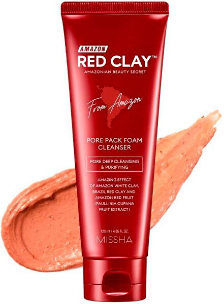 Tisztító hab agyaggal Amazon Red Clay™ (Pore Pack Foam Cleanser) 120 ml