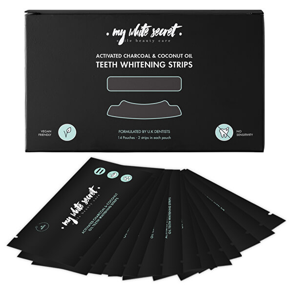 Bělicí pásky na zuby s aktivním uhlím Whitening Strips 14 ks