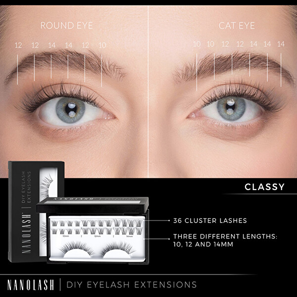 Umělé trsové řasy Classy DIY Eyelash Extensions 36 ks