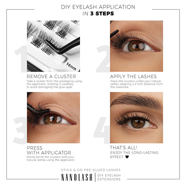 Umělé řasy Harmony Stick & Go Pre-glued Lashes 36 ks
