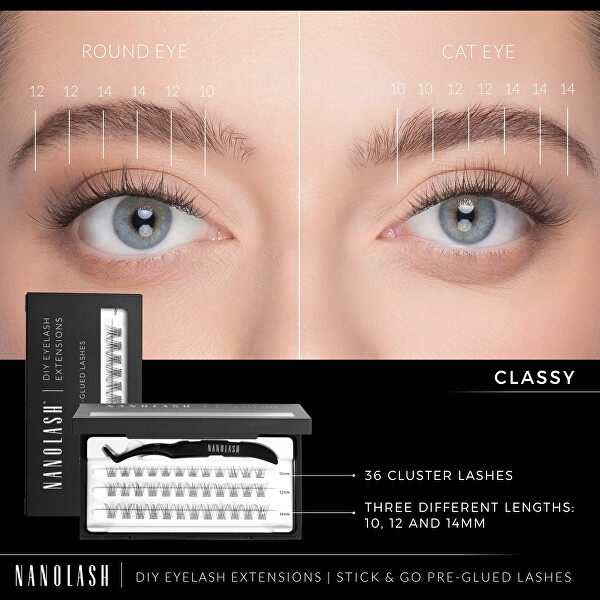 Samolepící trsové řasy Stick & Go Pre-Glued Lashes 36 ks