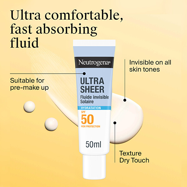 Neviditeľný hydratačný fluid SPF 50 Ultra Sheer 50 ml