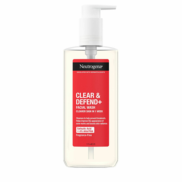 Čisticí gel proti pupínkům Clear & Defend+ (Facial Wash) 200 ml
