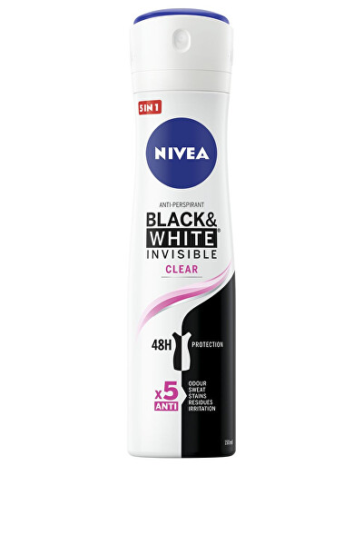Antiperspirant ve spreji Invisible For Black & White Clear 150 ml