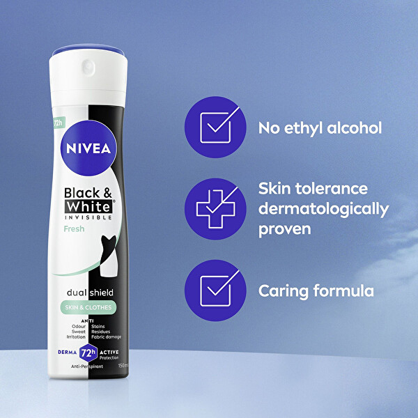 Black & White Invisible Fresh (Anti-perspirant) 200 ml izzadásgátló spray