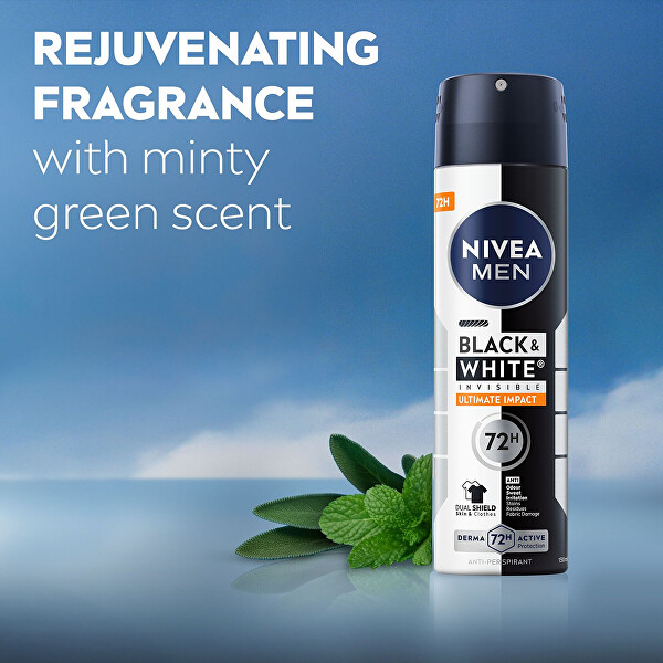 Antiperspirant ve spreji Men Invisible Black & White Ultimate Impact 150 ml
