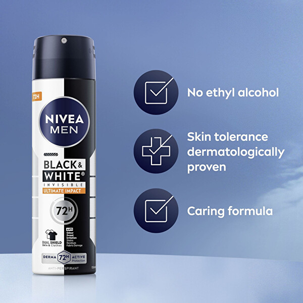 Antiperspirant ve spreji Men Invisible Black & White Ultimate Impact 150 ml