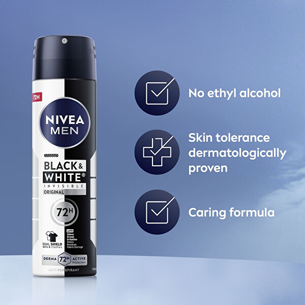 Antiperspirant ve spreji pro muže Invisible For Black & White Power 150 ml