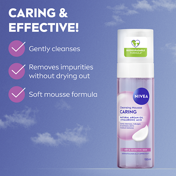 Čisticí pěna pro suchou a citlivou pleť Cleansing Mousse 150 ml