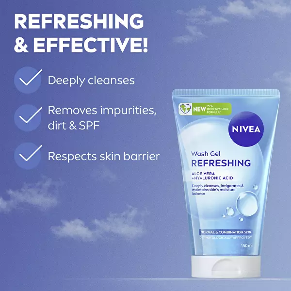 Čisticí pleťový gel pro normální a smíšenou pleť (Refreshing Wash Gel) 150 ml