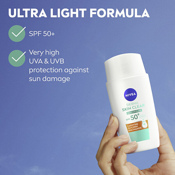Denní UV fluid pro problematickou pleť Derma Skin Clear SPF 50+ (Daily UV Fluid) 40 ml