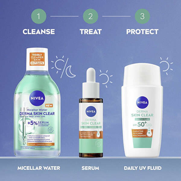 Denní UV fluid pro problematickou pleť Derma Skin Clear SPF 50+ (Daily UV Fluid) 40 ml