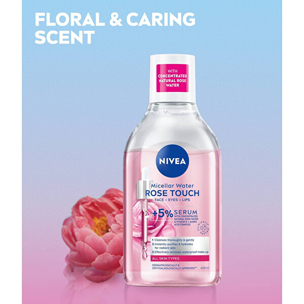 Dvoufázová micelární voda s růžovou vodou (Micellar Rose Water) 400 ml