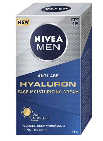 Hydratační krém proti vráskám Nivea Men Hyaluron SPF 15 (Face Moisturizing Cream) 50 ml
