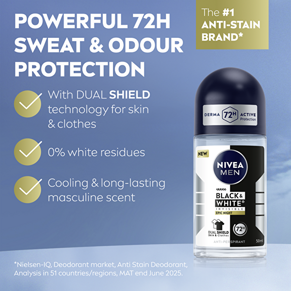 Guľôčkový antiperspirant B&W Epic Night Anti-Perspirant 50 ml