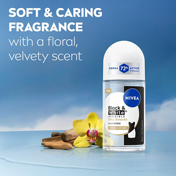 Kuličkový antiperspirant bez alkoholu Invisible Black & White Silky Smooth 50 ml