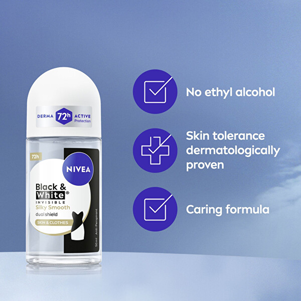 Kuličkový antiperspirant bez alkoholu Invisible Black & White Silky Smooth 50 ml