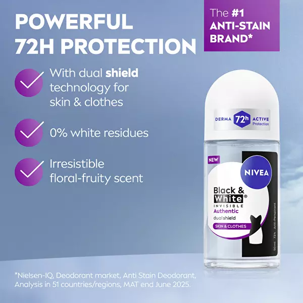 Guľôčkový antiperspirant B&W Authentic Anti-Perspirant 50 ml