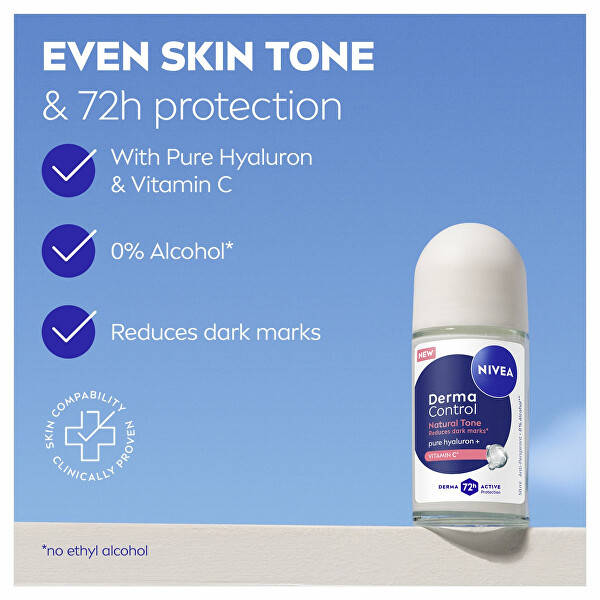 Kuličkový antiperspirant Derma Control Natural Tone (Antiperspirant) 50 ml