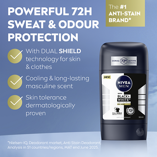Szilárd izzadásgátló B&W Epic Night Anti-Perspirant 50 ml