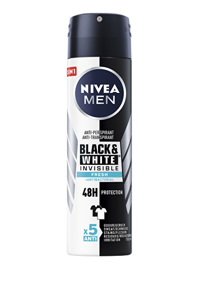 Antiperspirant ve spreji Men Black & White Fresh 2 x 150 ml