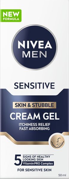 Krémový gel na citlivou pleť a strniště Sensitive (Skin & Stubble Cream Gel) 50 ml
