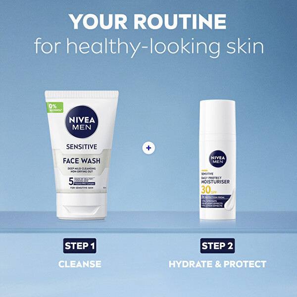 Hydratační denní krém pro muže SPF 30 Men Sensitive (Daily Protect Moisturiser) 50 ml