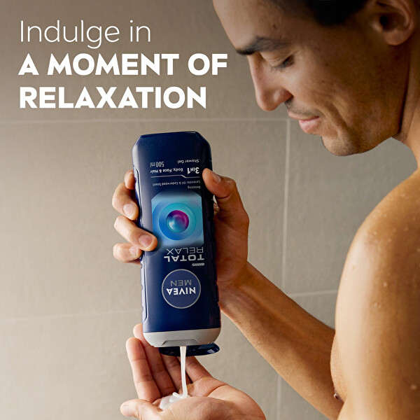 Relaxační sprchový gel Men Total Relax (Body, Face & Hair Shower Gel) 500 ml