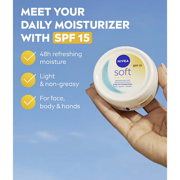 Hydratační krém s UV ochranou SPF 15 Soft (Daily UV Cream) 100 ml