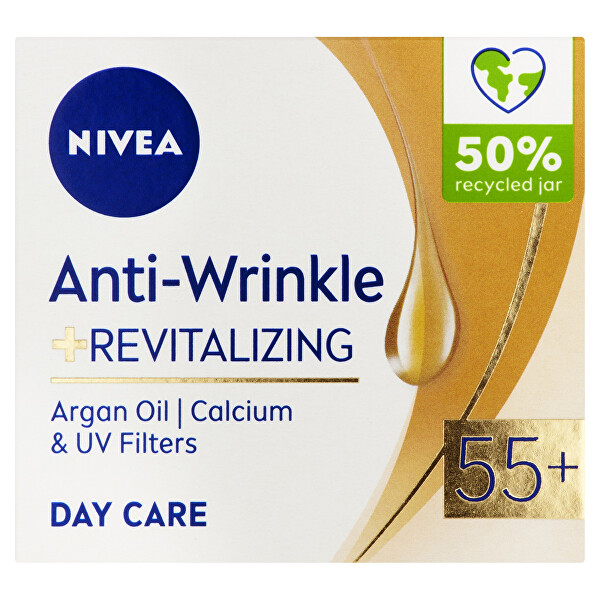 Crema giorno rinnovatrice antirughe 55+ (Anti-Wrinkle + Revitalizing) 50 ml