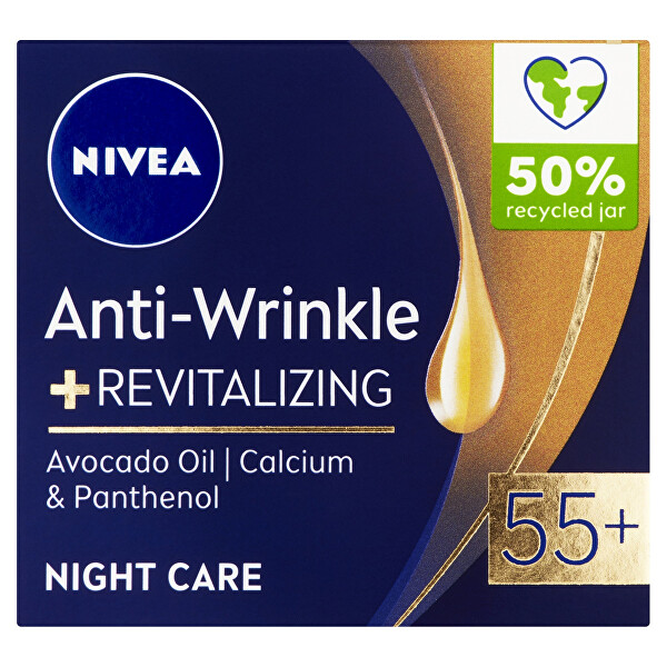 Megújító éjszakai ránctalanító krém  55+ (Anti-Wrinkle + Revitalizing) 50 ml