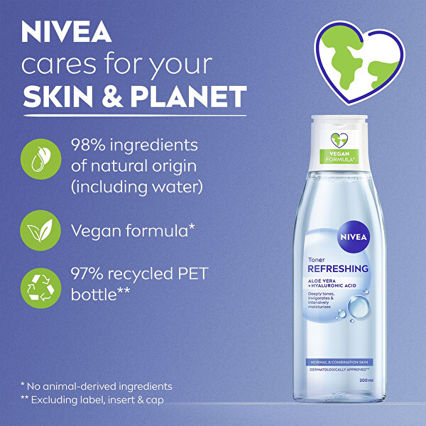 Frissítő arctisztító víz normál és kombinált bőrre (Refreshing Toner) 200 ml