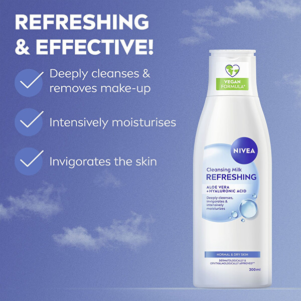 Frissítő tisztító arctej normál és vegyes bőrre Aqua Effect 200 ml