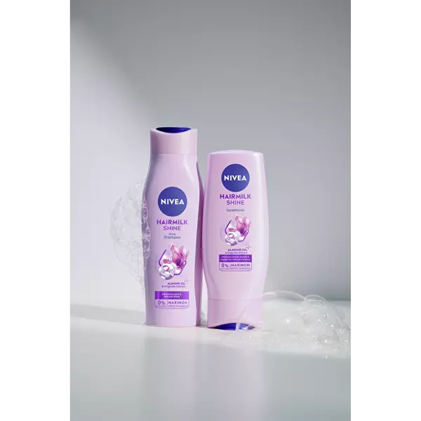 Pečující kondicionér s mléčnými a hedvábnými proteiny na unavené vlasy bez lesku Hairmilk Shine (Care Conditioner) 200 ml