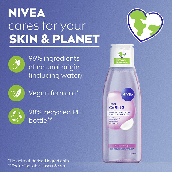 Pleťová voda pro suchou a citlivou pleť Caring Toner 200 ml