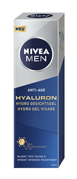 Erfrischendes Hautgel Nivea Men Hyaluron Anti-Age (Hydro Gel Visage) 50 ml
