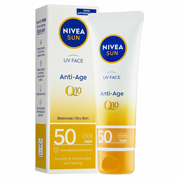 Crema solare antirughe SPF 50(UV Face Q10 Anti-Age & Anti-Pigments) 50 ml