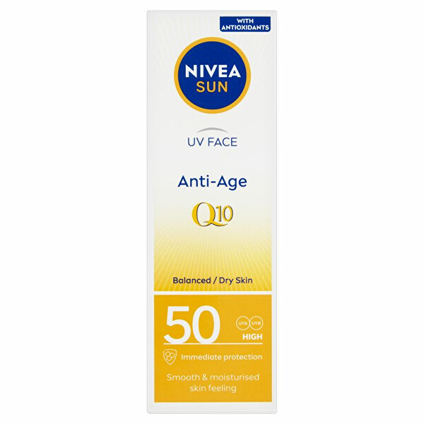 Protivráskový krém na opaľovanie SPF 50 (UV Face Q10 Anti-Age & Anti-Pigments) 50 ml