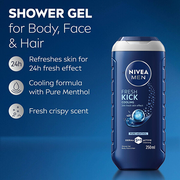 Tusfürdő arcra, testre és hajra Men Fresh Kick 250 ml