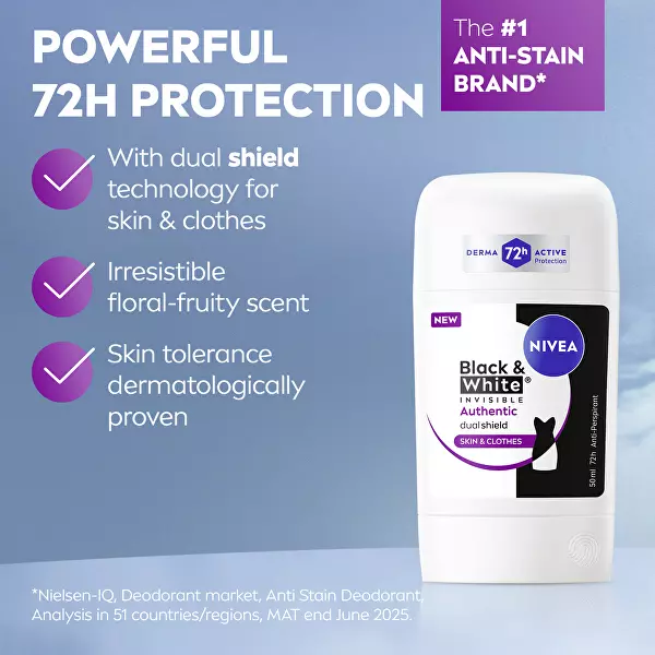 Szilárd izzadásgátló B&W Authentic Anti-Perspirant 50 ml