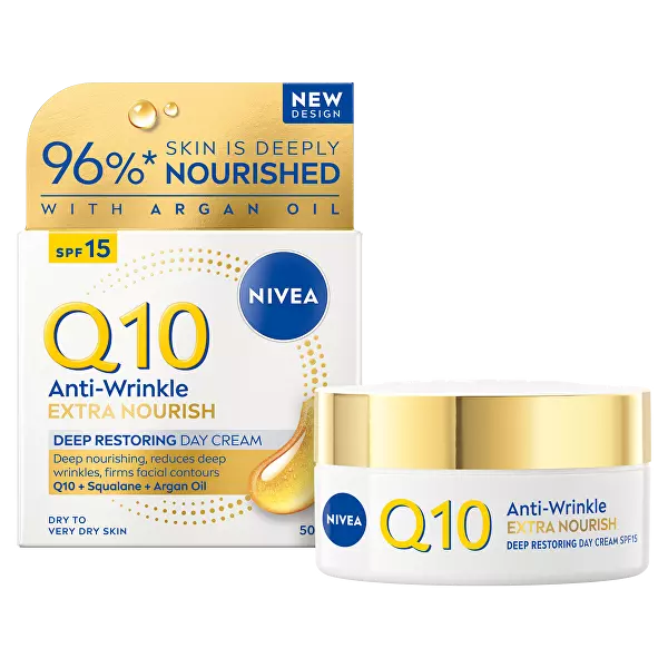Výživný denní krém proti vráskám Q10 OF 15 (Anti-Wrinkle Extra Nourishing Cream) 50 ml